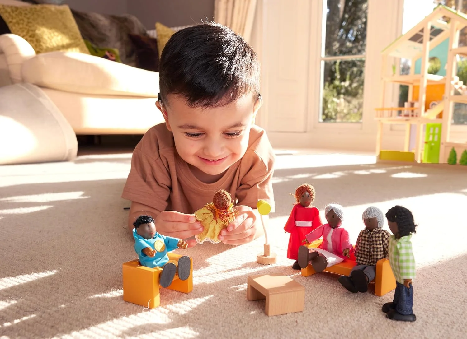 خانواده شاد Hape - با تم آفریقایی-آمریکایی، 3 سال به بالا، اسباب بازی های عروسکی، چند رنگ