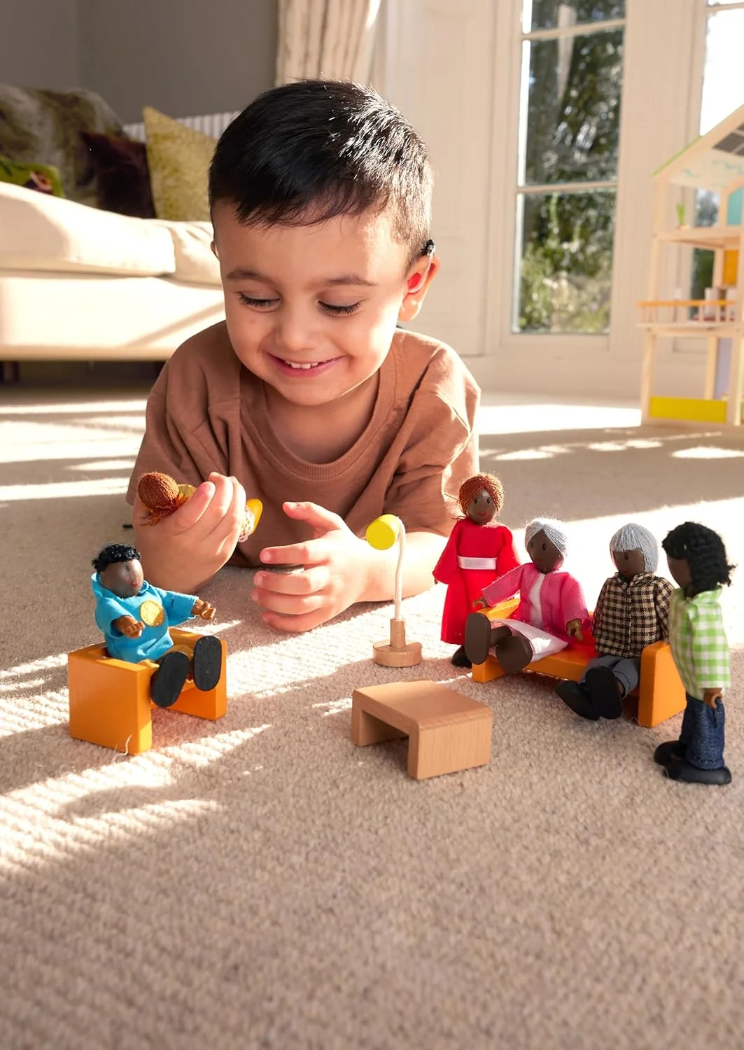 خانواده شاد Hape - با تم آفریقایی-آمریکایی، 3 سال به بالا، اسباب بازی های عروسکی، چند رنگ