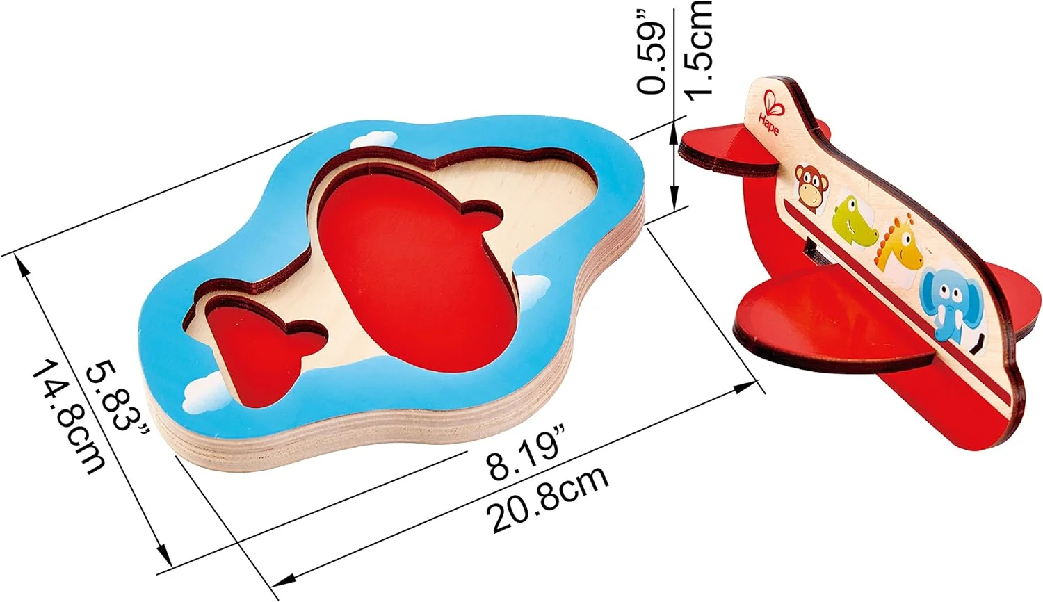 پازل سه بعدی هواپیما Hape Hap-E1611، چند رنگ