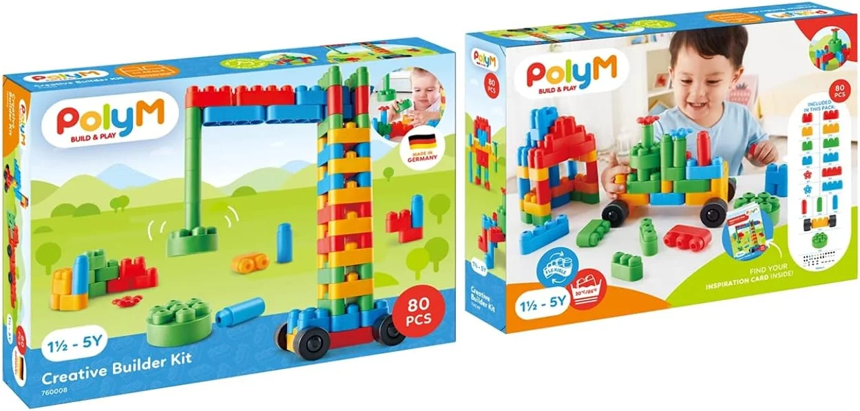 پلی ام 760008، بلوک های ساختمانی انعطاف پذیر و لبه گرد برای کودکان نوپا