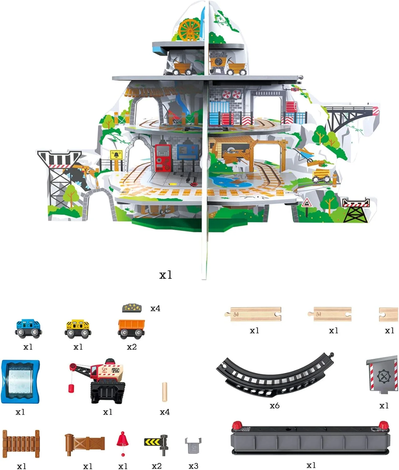 هاپه E3753 ساخت و ساز، مجموعه های ساختمانی و بلوک ها 3 سال به بالا، چند رنگ