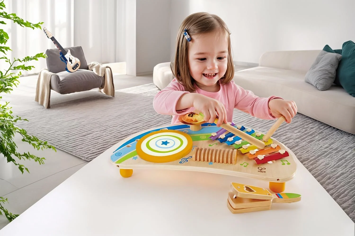 ست سازهای کوبه ای چوبی مینی بند قدرتمند Hape ست سازهای کوبه ای چوبی مینی بند قدرتمند Hape