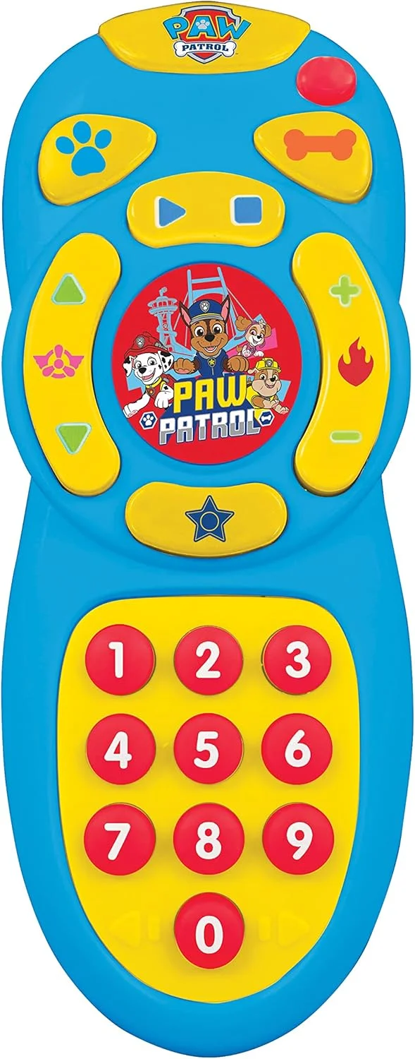 ریموت آموزشی لکسی بوک مدل PS230PAi1، سگ های نگهبان، دو زبانه فرانسوی/انگلیسی، آبی، چراغ های چشمک زن، صداهای آرامش بخش، آموزش اعداد