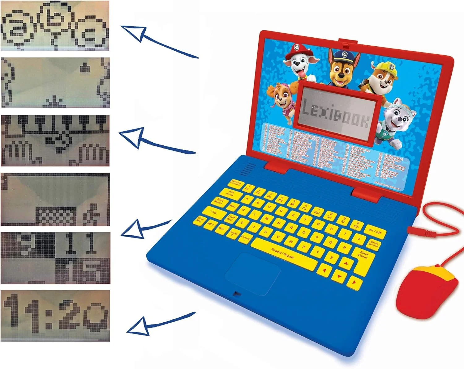لپ تاپ آموزشی و دو زبانه Lexibook Paw Patrol آلمانی/انگلیسی - اسباب بازی برای کودکان (پسران و دختران) 124 فعالیت، یادگیری، بازی و موسیقی با Chase Marshall - قرمز/آبی JC598PAi3 لپ تاپ آموزشی و دو زبانه Lexibook Paw Patrol آلمانی/انگلیسی - اسباب بازی برای کودکان (پسران و دختران) 124 فعالیت، یادگیری، بازی و موسیقی با Chase Marshall - قرمز/آبی JC598PAi3