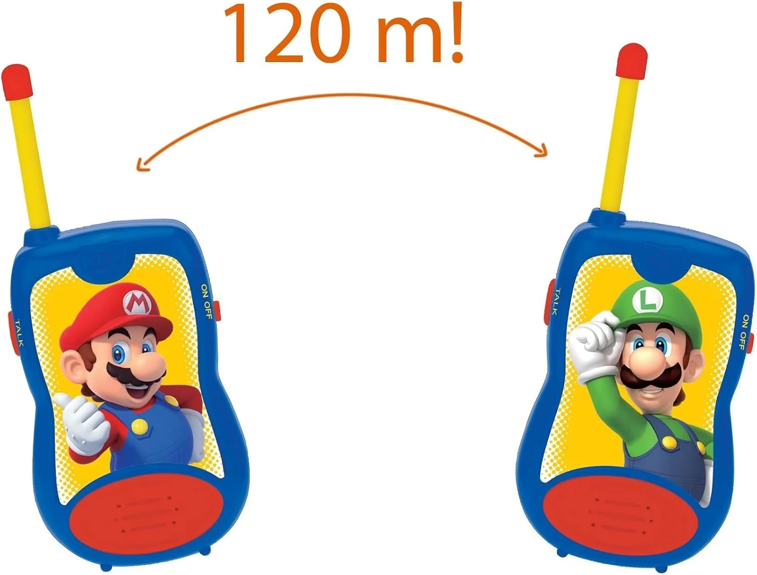 واکی تاکی های Lexibook TW12NI Brothers Nintendo Super Mario، بازی ارتباطی برای کودکان/پسران، گیره کمربند برای حمل، باتری، آبی/قرمز واکی تاکی های Lexibook TW12NI Brothers Nintendo Super Mario، بازی ارتباطی برای کودکان/پسران، گیره کمربند برای حمل، باتری، آبی/قرمز