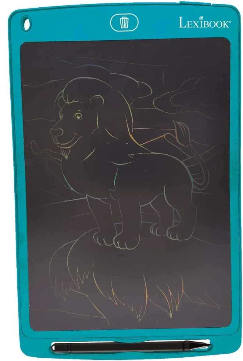 تبلت طراحی الکترونیکی دیجیتال Lexibook، تخته جادویی سبک و قابل حمل، صفحه نمایش چند رنگی برای نوشتن و طراحی، 70 شابلون، قلم، اسباب بازی آموزشی خلاقانه، 10 اینچ / 26 سانتی متر، با باتری، آبی، CRT10 تبلت طراحی الکترونیکی دیجیتال Lexibook، تخته جادویی سبک و قابل حمل، صفحه نمایش چند رنگی برای نوشتن و طراحی، 70 شابلون، قلم، اسباب بازی آموزشی خلاقانه، 10 اینچ / 26 سانتی متر، با باتری، آبی، CRT10