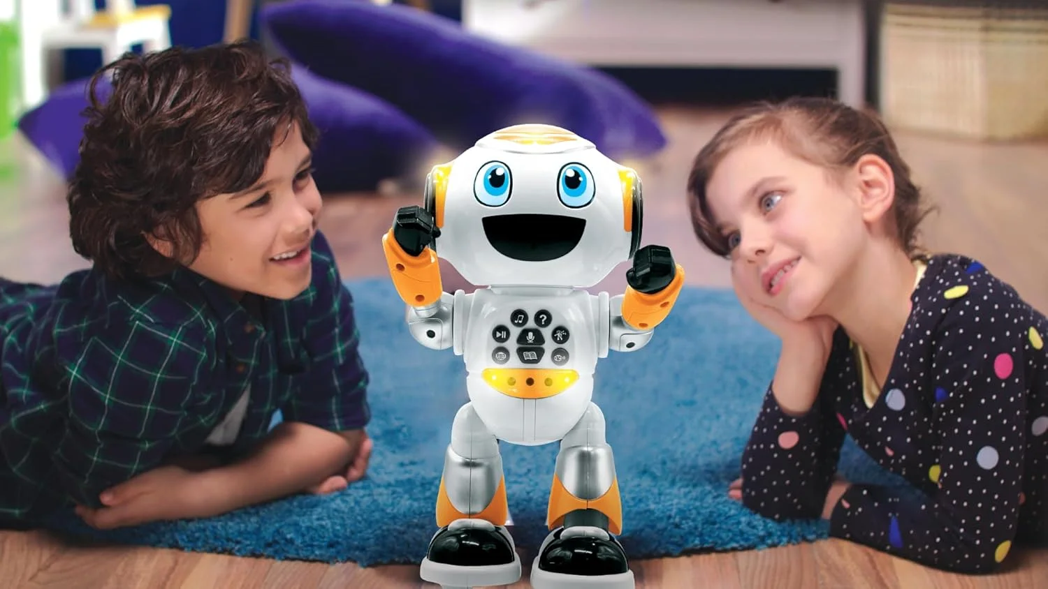 Lexibook, Powerman® Advance، ربات کنترل از راه دور، اسباب بازی آموزشی تعاملی برای کودکان، راه رفتن، رقص، پخش موسیقی، داستان گویی، آزمون های آموزشی، STEM قابل برنامه ریزی، نارنجی، ROB29FR Lexibook, Powerman® Advance، ربات کنترل از راه دور، اسباب بازی آموزشی تعاملی برای کودکان، راه رفتن، رقص، پخش موسیقی، داستان گویی، آزمون های آموزشی، STEM قابل برنامه ریزی، نارنجی، ROB29FR