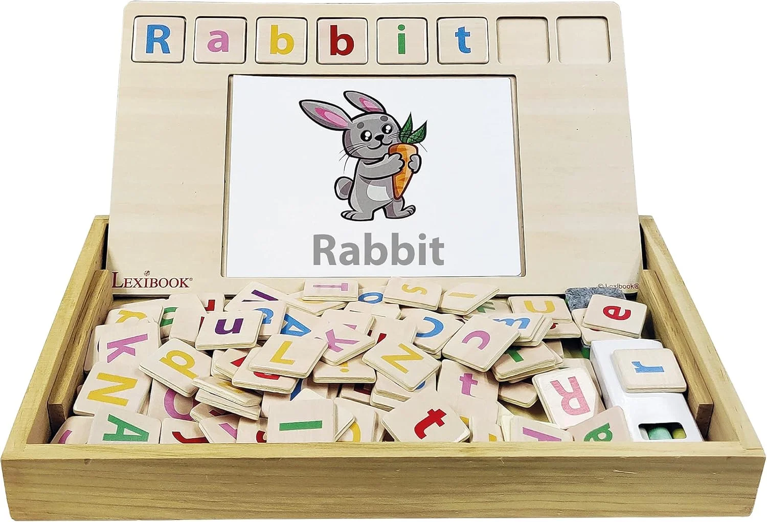 LEXIBOOK - مدرسه لغات اسباب بازی های زیستی، چوبی دو زبانه انگلیسی/اسپانیایی، 50 کارت، الفبا، بازی آموزشی، 3+ سال، EDU100i2، چند رنگ LEXIBOOK - مدرسه لغات اسباب بازی های زیستی، چوبی دو زبانه انگلیسی/اسپانیایی، 50 کارت، الفبا، بازی آموزشی، 3+ سال، EDU100i2، چند رنگ