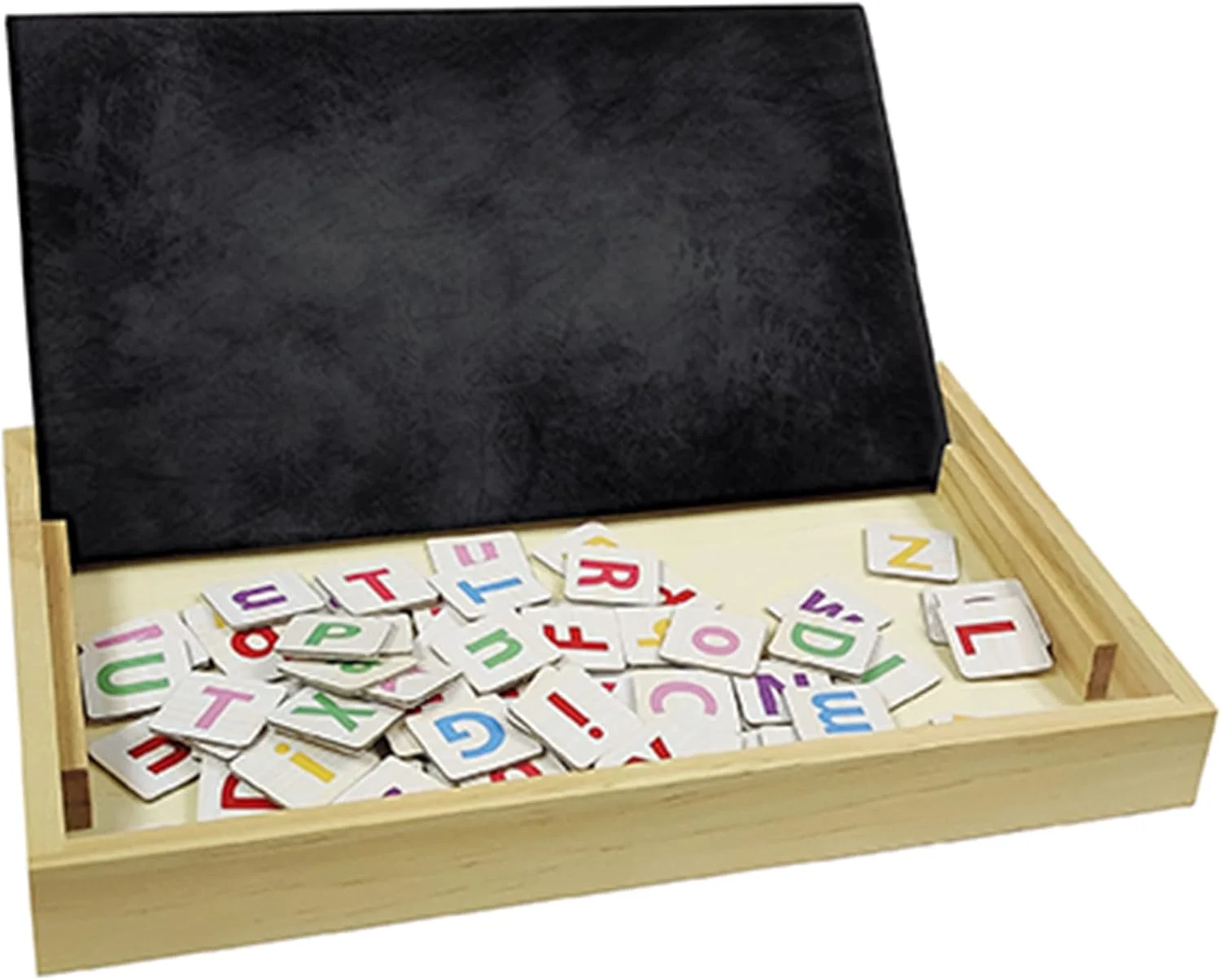 مدرسه اسباب بازی های چوبی دو زبانه پرتغالی/انگلیسی LEXIBOOK EDU100i4 Bio Toys، شامل 50 کارت کلمه، حروف الفبا، بازی آموزشی