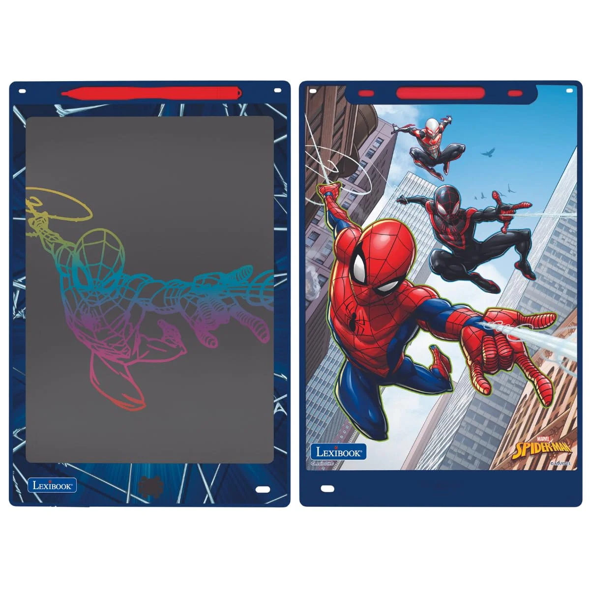 تخته جادویی لکسی بوک، مرد عنکبوتی، اسباب بازی هنری و خلاقانه برای دختران و پسران، نقاشی های چند رنگ، صفحه نمایش 11 اینچی، شامل 1 قلم و 6 شابلون، آبی، CRT10SP تخته جادویی لکسی بوک، مرد عنکبوتی، اسباب بازی هنری و خلاقانه برای دختران و پسران، نقاشی های چند رنگ، صفحه نمایش 11 اینچی، شامل 1 قلم و 6 شابلون، آبی، CRT10SP