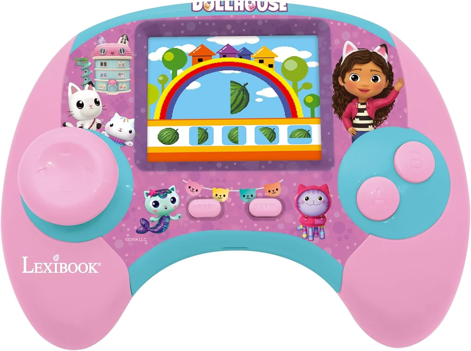 کنسول آموزشی دو زبانه انگلیسی/فرانسوی Lexibook, Gabby's Dollhouse, Power Console® با 100 فعالیت، صفحه نمایش رنگی، JCG100GDHi1 کنسول آموزشی دو زبانه انگلیسی/فرانسوی Lexibook, Gabby's Dollhouse, Power Console® با 100 فعالیت، صفحه نمایش رنگی، JCG100GDHi1