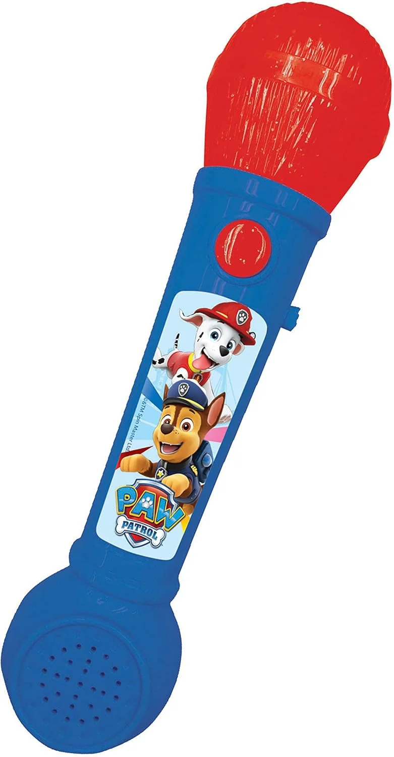 میکروفون نورپردازی Lexibook Paw Patrol با ملودی ها و جلوه های صوتی، آبی، قرمز MIC80PA