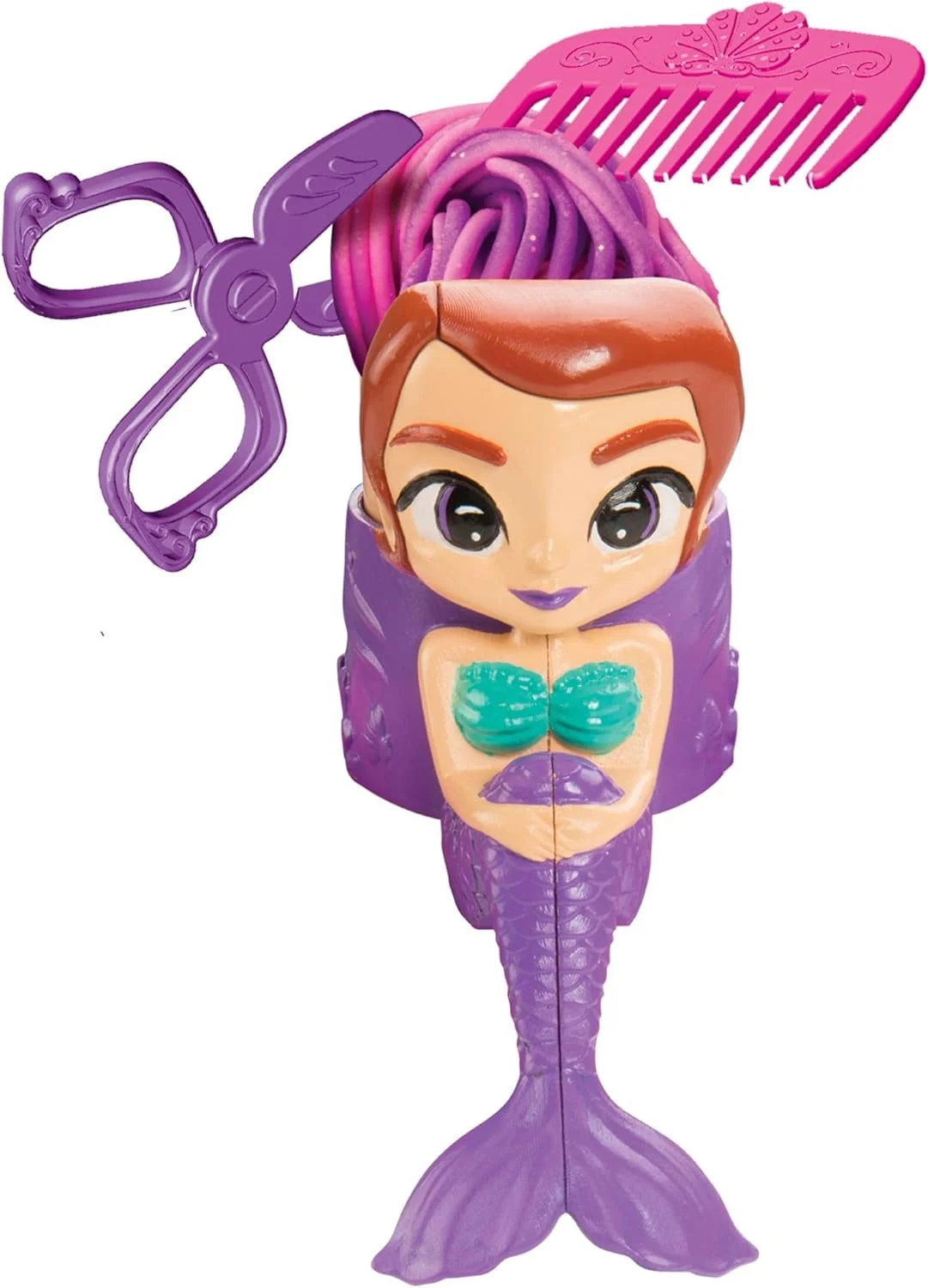 مجموعه خمیر بازی آرایشگاه مو پری دریایی Lexibook، صورتی سفید آبی زرد، CRDOUGH12 مجموعه خمیر بازی آرایشگاه مو پری دریایی Lexibook، صورتی سفید آبی زرد، CRDOUGH12