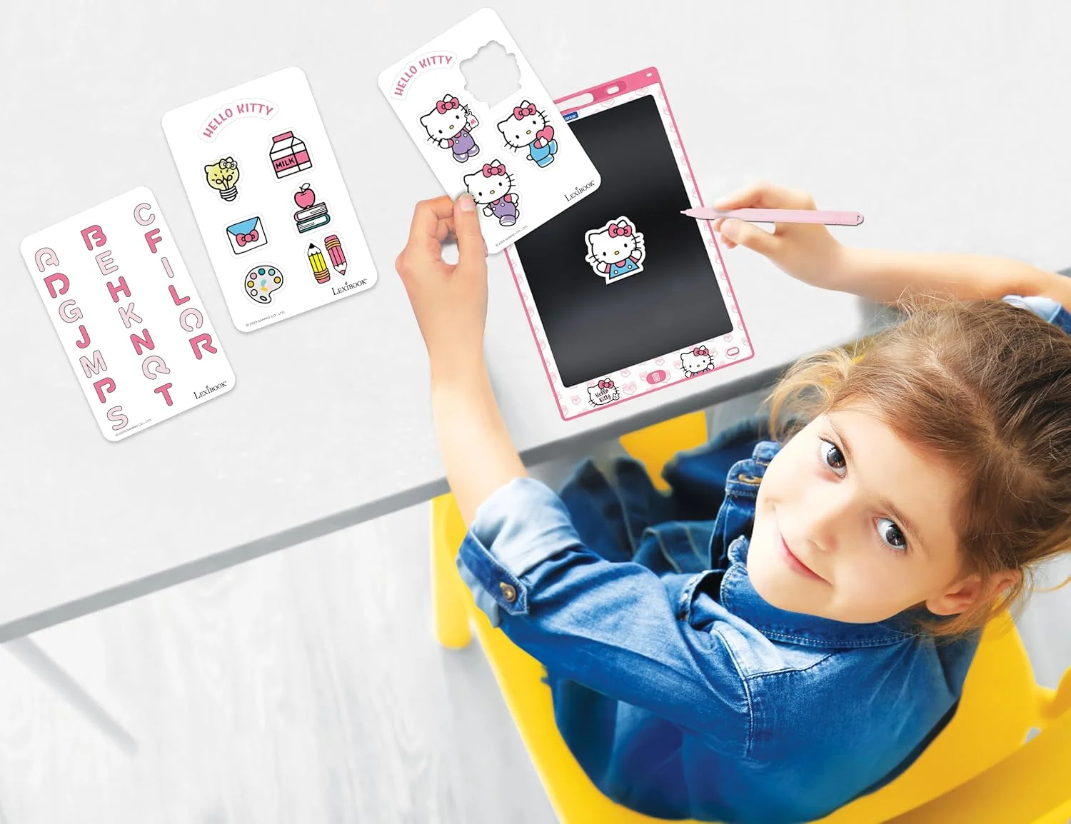 تخته جادویی لکسی بوک، هلو کیتی، اسباب بازی هنری و خلاقانه برای دختران و پسران، نقاشی های چند رنگ، صفحه نمایش 28 سانتی متری، شامل 1 قلم و 6 شابلون، صورتی، CRT10HK تخته جادویی لکسی بوک، هلو کیتی، اسباب بازی هنری و خلاقانه برای دختران و پسران، نقاشی های چند رنگ، صفحه نمایش 28 سانتی متری، شامل 1 قلم و 6 شابلون، صورتی، CRT10HK