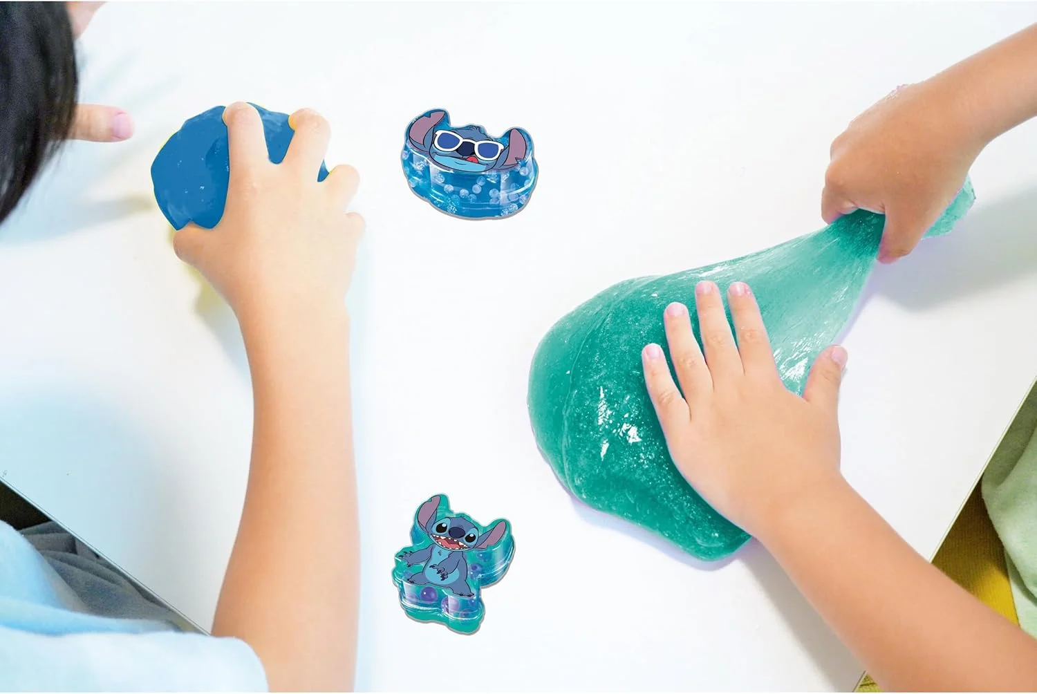 Lexibook، دیزنی استیچ، استودیو ساخت اسلایم، سفید صورتی آبی زرد، CRSLIM51D