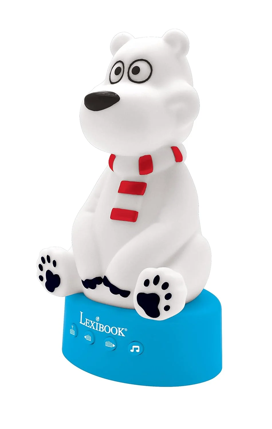 چراغ خواب قصه گوی خرس عروسکی Lexibook، 30 قصه به زبان انگلیسی، سفید، STN01ANXEN، Lexibook
