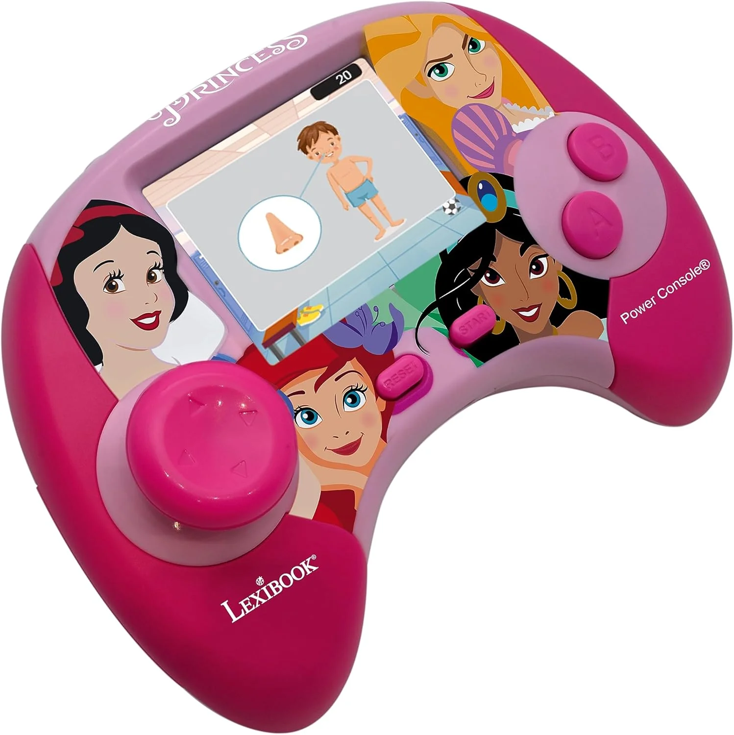 Lexibook - Disney Princess - کنسول آموزشی دو زبانه با 100 فعالیت، فرانسوی/انگلیسی، JCG100DPi1