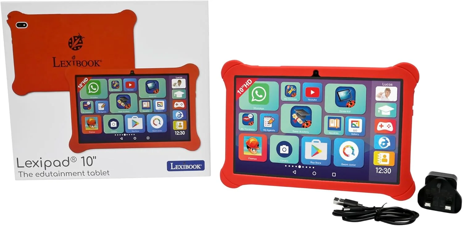 لِکسی بوک، لِکسی پد® 10 اینچی - تبلت آموزشی-سرگرمی، مجهز به اندروید™، طراحی شده برای تمام اعضای خانواده، محتوای آموزشی و سرگرم کننده، کنترل والدین، TLN10EN