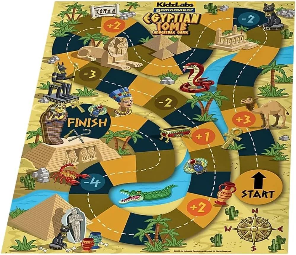 مجموعه کاوش گنجینه های مصر باستان KidzLabs 4M – آثار باستانی مصر را از یک هرم گچی بیرون بیاورید و باستان شناسی را بیاموزید | فعالیت STEM برای کودکان 5 سال به بالا