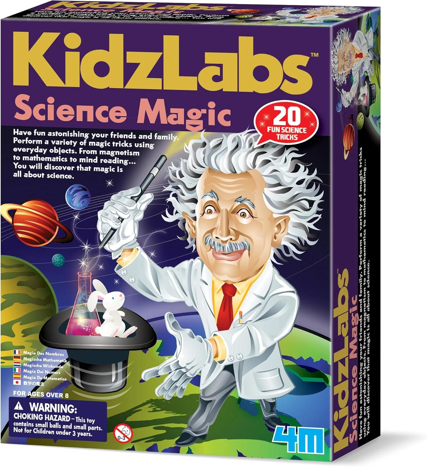 مجموعه آزمایش های جادویی علمی 4M KidzLabs – انجام 20 آزمایش سرگرم کننده که شیمی را با توهمات ترکیب می کند | مجموعه فعالیت های آموزشی STEM برای کودکان 8 سال به بالا