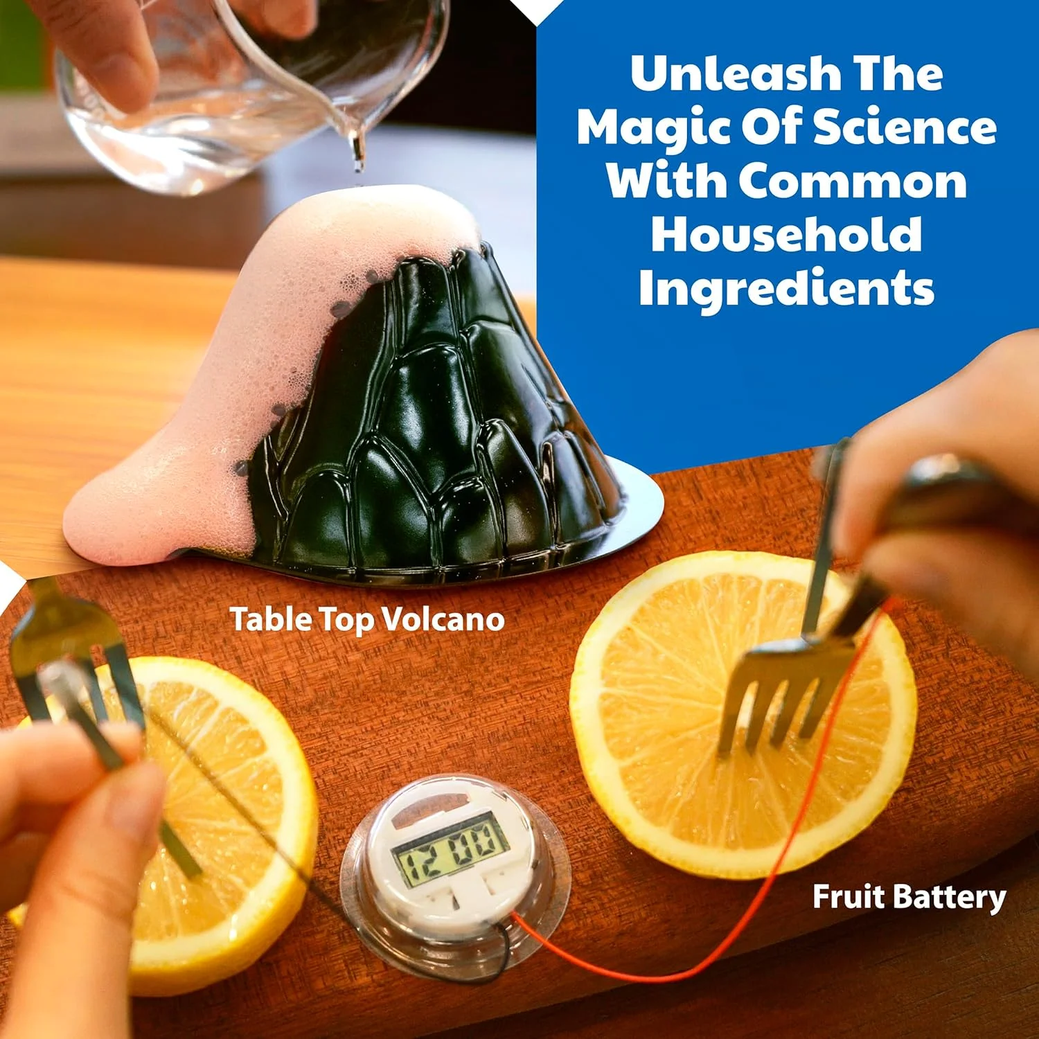 کیت علوم آشپزخانه 4M KidzLabs – با استفاده از وسایل روزمره خانه 6 آزمایش سرگرم کننده انجام دهید | مجموعه فعالیت آموزشی STEM برای کودکان 8 سال به بالا