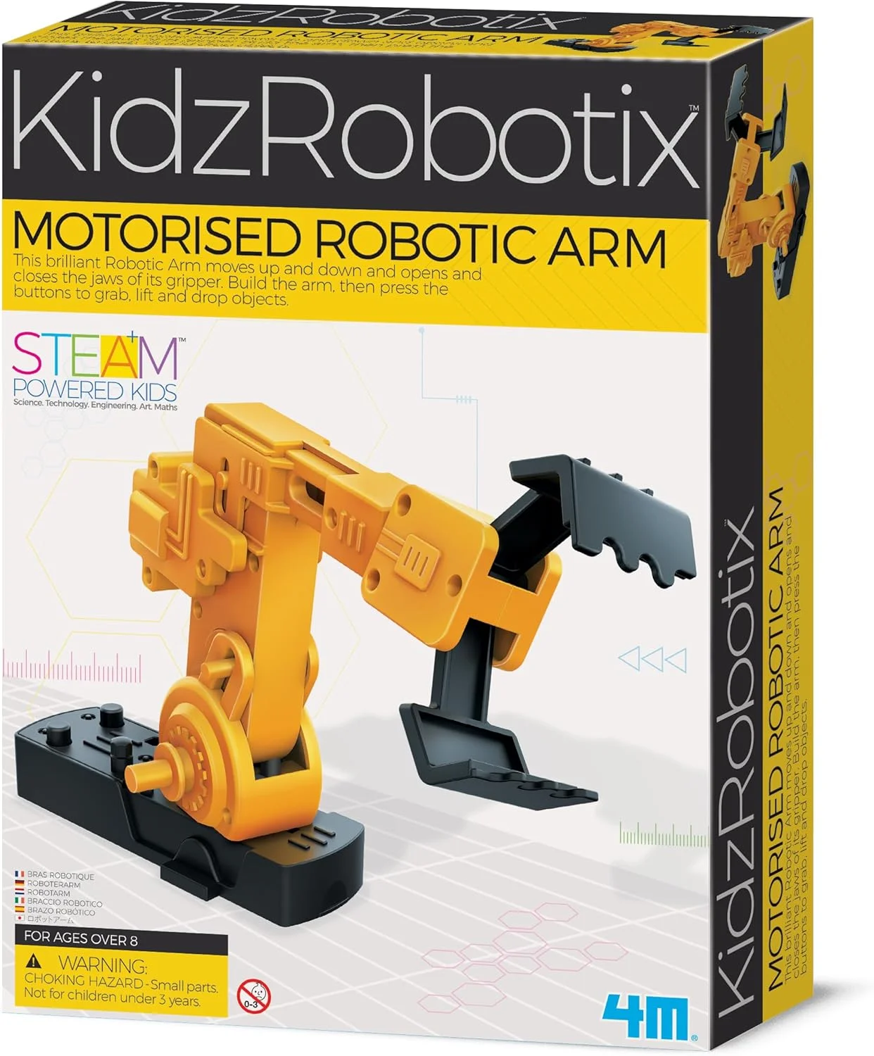 اسباب بازی آموزشی بازوی رباتیک موتوری 4M KidzRobotix، چند رنگ، 00-03413