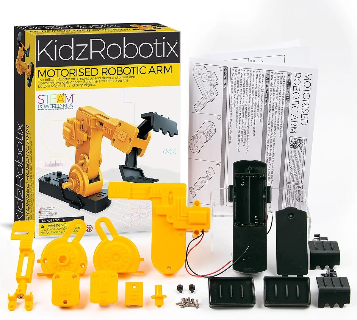 اسباب بازی آموزشی بازوی رباتیک موتوری 4M KidzRobotix، چند رنگ، 00-03413