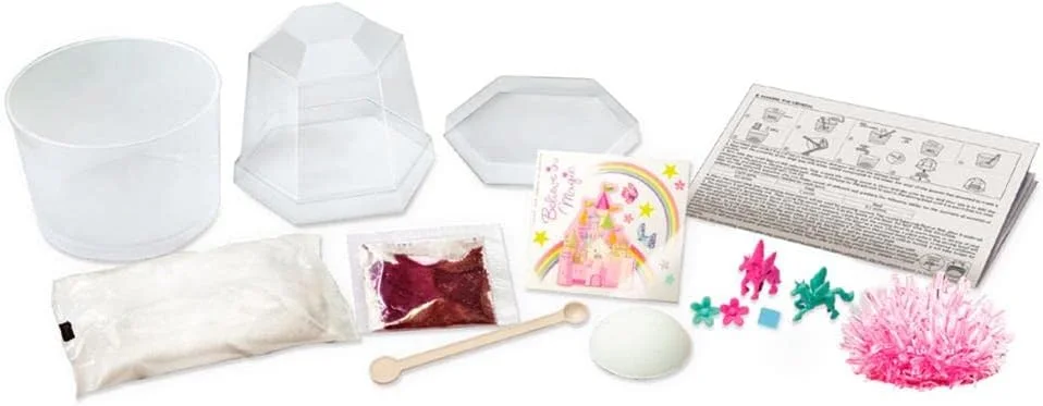 مجموعه تراریوم کریستالی تک شاخ 4M KidzMaker – کریستال های زیبای تک شاخ را در گنبد تراریوم جادویی با 3 رنگ بذر پرورش دهید، پایه نمایش و راهنمای آموزشی – سرگرمی علمی برای سنین 10 سال به بالا