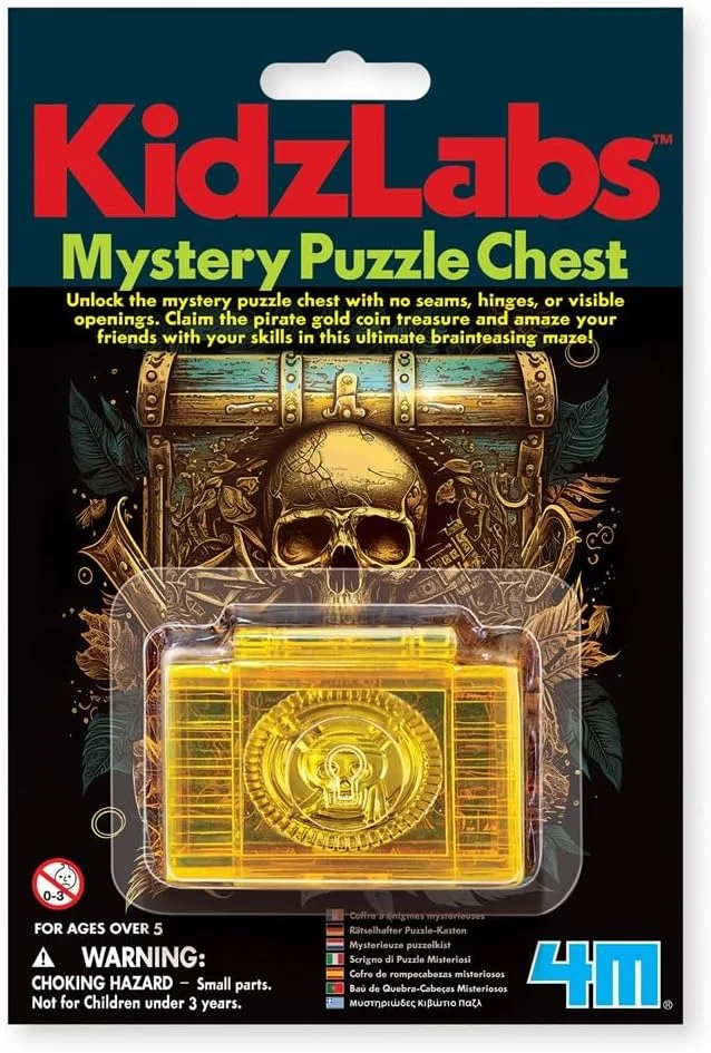 جعبه پازل اسرارآمیز 4M KidzLabs – ساخت و حل یک جعبه پازل مخفی – اسباب بازی STEM اتاق فرار DIY برای کودکان 8 سال به بالا – آموزش منطق، مهندسی و حل مسئله