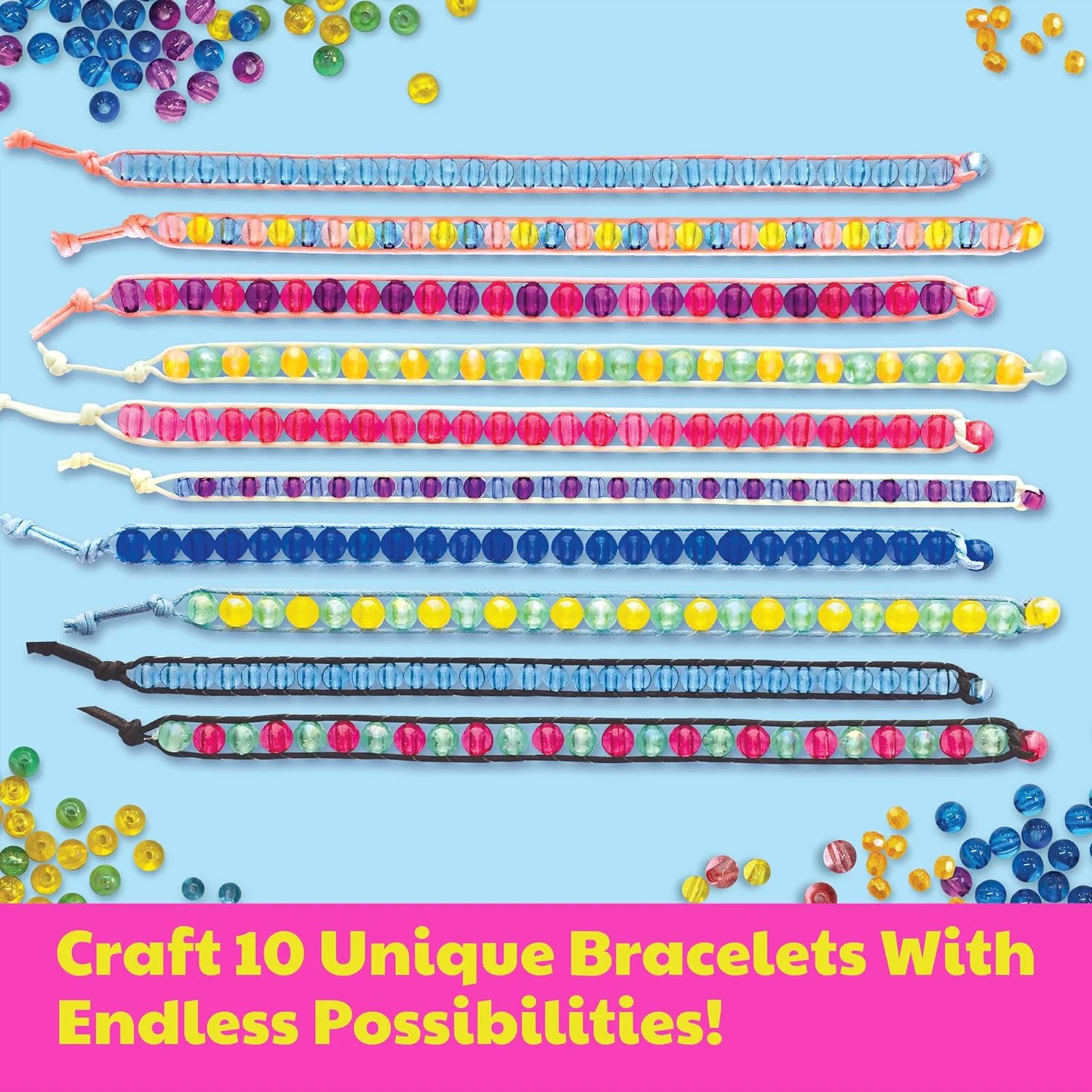 ست ساخت دستبند مهره ای جذاب 4M – طراحی و ساخت جواهرات دستبند مهره ای رنگارنگ برای کودکان 6 سال به بالا | شامل مهره ها، نخ الاستیک، آویزها و دستورالعمل ها | کیت کاردستی مد DIY | 404751 ست ساخت دستبند مهره ای جذاب 4M – طراحی و ساخت جواهرات دستبند مهره ای رنگارنگ برای کودکان 6 سال به بالا | شامل مهره ها، نخ الاستیک، آویزها و دستورالعمل ها | کیت کاردستی مد DIY | 404751