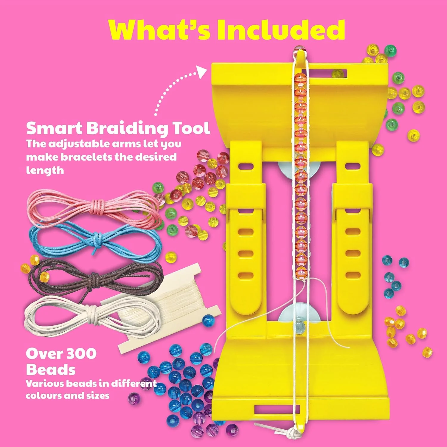 ست ساخت دستبند مهره ای جذاب 4M – طراحی و ساخت جواهرات دستبند مهره ای رنگارنگ برای کودکان 6 سال به بالا | شامل مهره ها، نخ الاستیک، آویزها و دستورالعمل ها | کیت کاردستی مد DIY | 404751 ست ساخت دستبند مهره ای جذاب 4M – طراحی و ساخت جواهرات دستبند مهره ای رنگارنگ برای کودکان 6 سال به بالا | شامل مهره ها، نخ الاستیک، آویزها و دستورالعمل ها | کیت کاردستی مد DIY | 404751