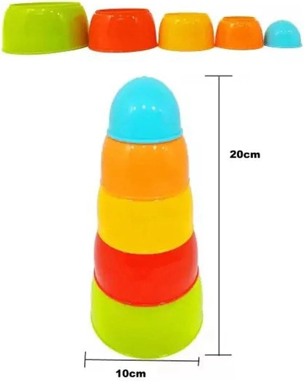 مجموعه کاسه های چیدنی فیتو، اسباب بازی آموزشی پنج طبقه برای نوزادان و کودکان نوپا