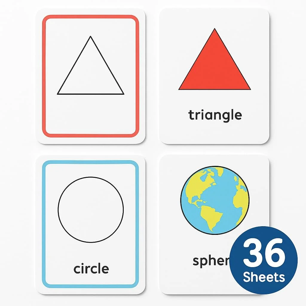 فلش کارت های سری اشکال فیتو، 36 برگی، 12x7.7 سانتی متر - ابزارهای آموزشی