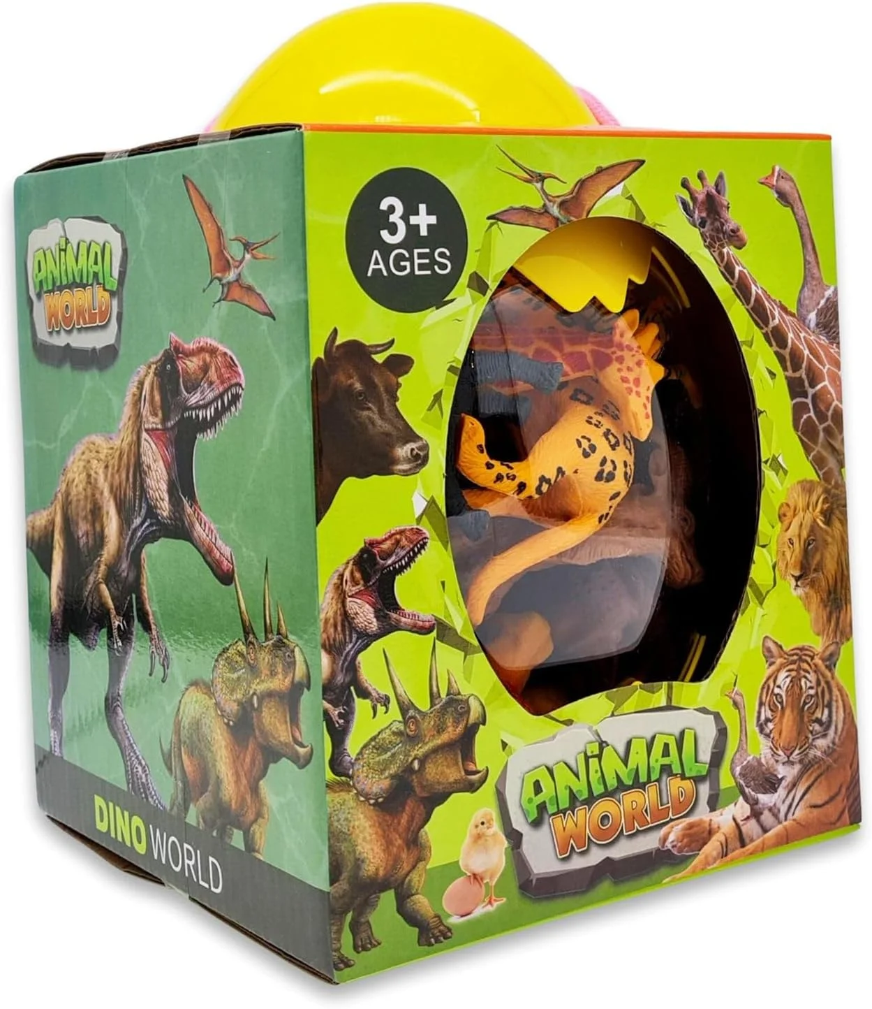 مجموعه اسباب بازی فیگور حیوانات واقعی Fitto Mistry Egg، شامل 28 قطعه حیوانات وحشی پلاستیکی بزرگ و کوچک