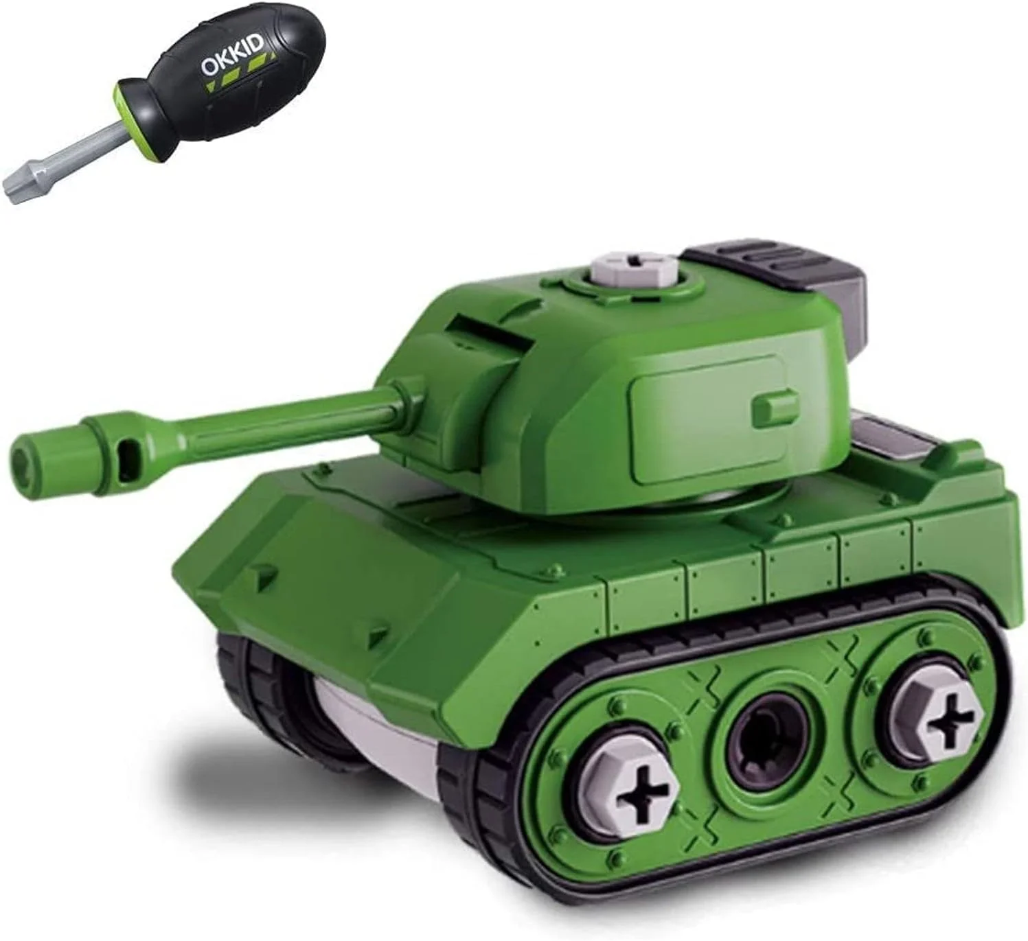 اسباب بازی تانک فیتو مناسب پسران به همراه پیچ گوشتی، کیت بازی، اسباب بازی های آموزشی برای کودکان 3 سال به بالا