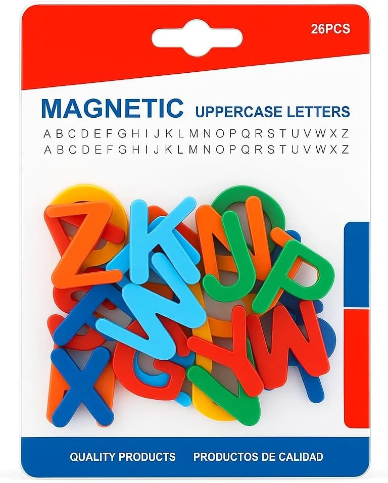 مجموعه ۲۶ عددی حروف انگلیسی مگنتی فیتو - رنگ های متنوع برای خانه و محل کار