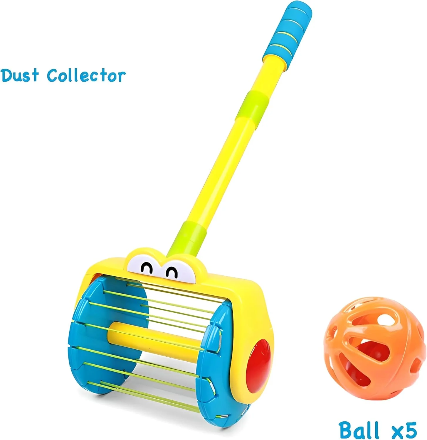 اسباب بازی پرتاب توپ کتری خشمگین فیتو برای کودکان نوپا با 5 توپ، دوربین های آبی و قرمز، دارای نور و موسیقی