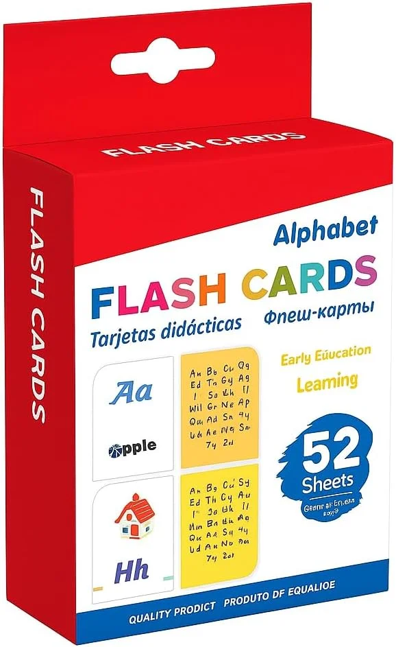فلش کارت های سری الفبای فیتو، 36 برگه، ابزار آموزشی 12x7.7 سانتی متر برای کودکان