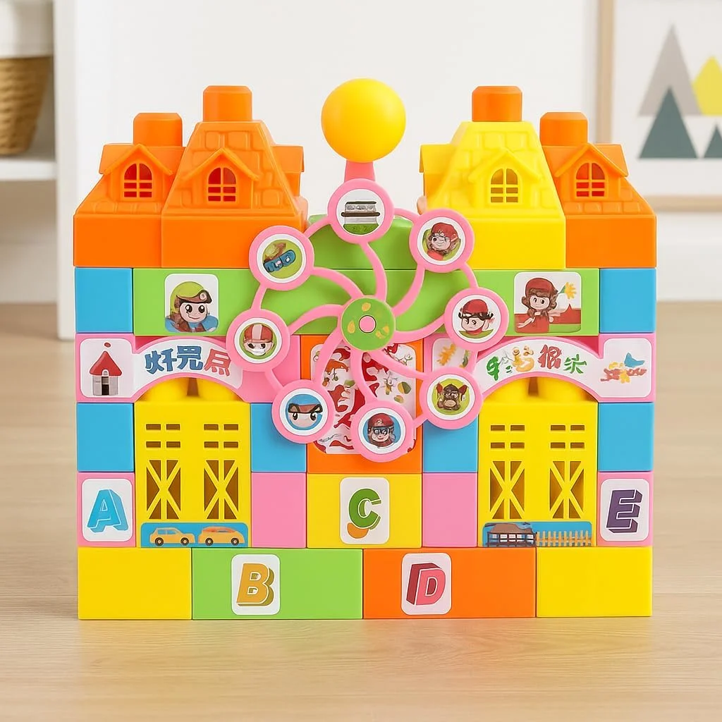 مجموعه بلوک های ساختمانی پلاستیکی فیتو مدل قلعه، 68 قطعه، مناسب کودکان - اسباب بازی ساختنی آموزشی و خلاقانه برای پسران و دختران، ایده آل برای یادگیری STEM، توسعه مهارت های حرکتی و اوقات فراغت سرگرم کننده