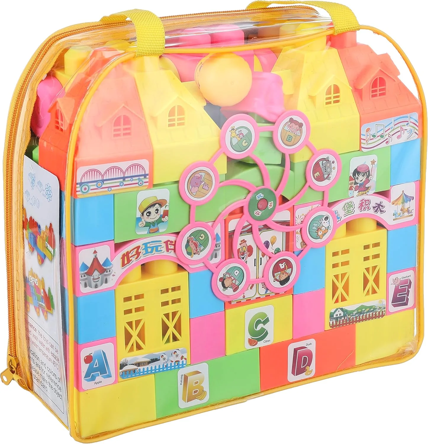 مجموعه بلوک های ساختمانی پلاستیکی فیتو مدل قلعه، 68 قطعه، مناسب کودکان - اسباب بازی ساختنی آموزشی و خلاقانه برای پسران و دختران، ایده آل برای یادگیری STEM، توسعه مهارت های حرکتی و اوقات فراغت سرگرم کننده