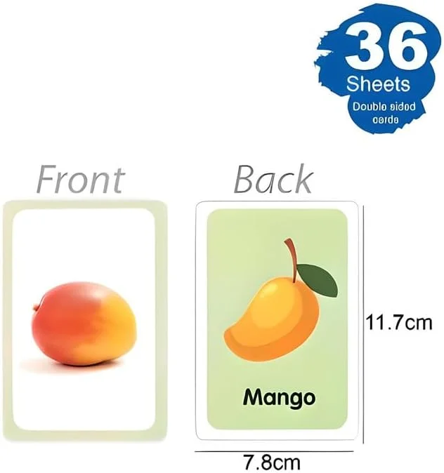 فلش کارت های سری میوه فیتو، 36 برگی، 11.7x7.8 سانتی متر