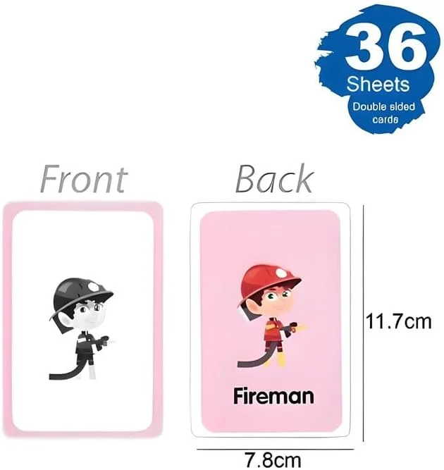 فلش کارت های سری مشاغل فیتو، 36 برگه، 11.7x7.8 سانتی متر فلش کارت های سری مشاغل فیتو، 36 برگه، 11.7x7.8 سانتی متر