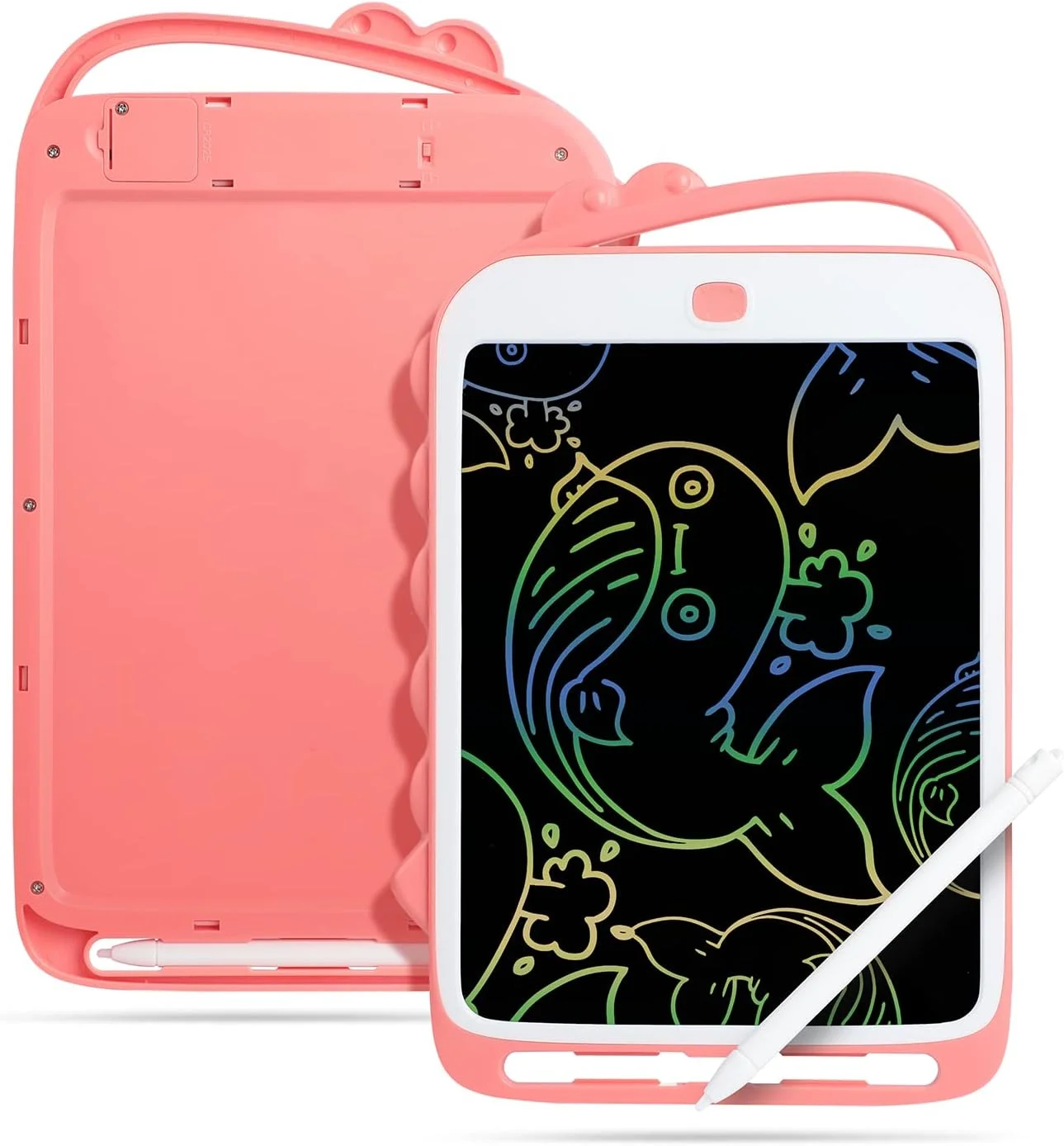 تبلت نوشتاری ال سی دی Baytion، پد طراحی رنگارنگ برای کودکان 10 اینچی، تخته طراحی مجدد با دکمه پاک کردن، هدیه آموزشی برای کودکان نوپا، اسباب بازی های یادگیری الکترونیکی (صورتی)