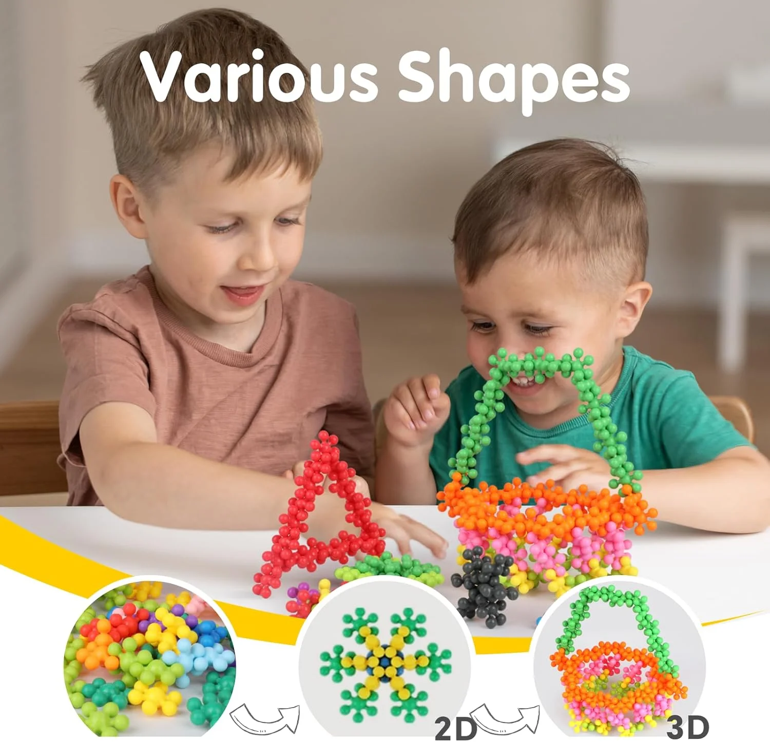 بلوک های ساختمانی شکوفه آلو Baytion، مجموعه بلوک های ساختمانی کوچک، اسباب بازی های ساختنی آموزشی برای پسران و دختران، مجموعه بلوک های ساختمانی اسباب بازی برای کودکان 3 سال به بالا، بلوک های ساختمانی پلاستیکی در هم قفل شونده با 200 قطعه و 10 رنگ