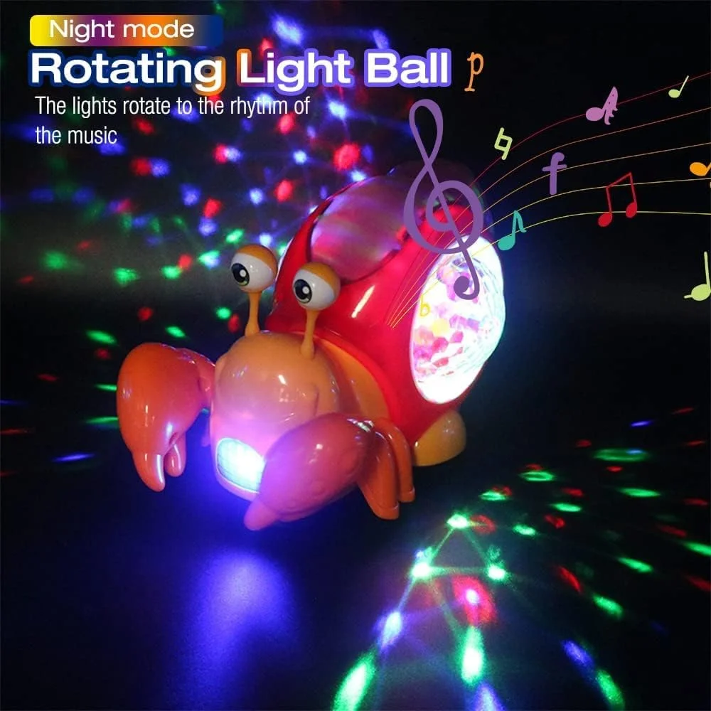 اسباب بازی خرچنگ موزیکال الکتریکی تعاملی ELECDON - خرچنگ خزنده با موسیقی و چراغ های LED، اسباب بازی آموزشی یادگیری اولیه با قابلیت اجتناب از موانع برای کودکان اسباب بازی خرچنگ موزیکال الکتریکی تعاملی ELECDON - خرچنگ خزنده با موسیقی و چراغ های LED، اسباب بازی آموزشی یادگیری اولیه با قابلیت اجتناب از موانع برای کودکان