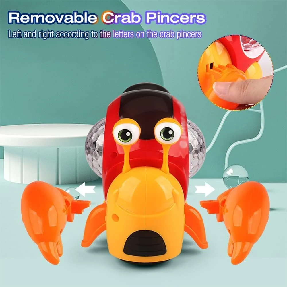 اسباب بازی خرچنگ موزیکال الکتریکی تعاملی ELECDON - خرچنگ خزنده با موسیقی و چراغ های LED، اسباب بازی آموزشی یادگیری اولیه با قابلیت اجتناب از موانع برای کودکان اسباب بازی خرچنگ موزیکال الکتریکی تعاملی ELECDON - خرچنگ خزنده با موسیقی و چراغ های LED، اسباب بازی آموزشی یادگیری اولیه با قابلیت اجتناب از موانع برای کودکان