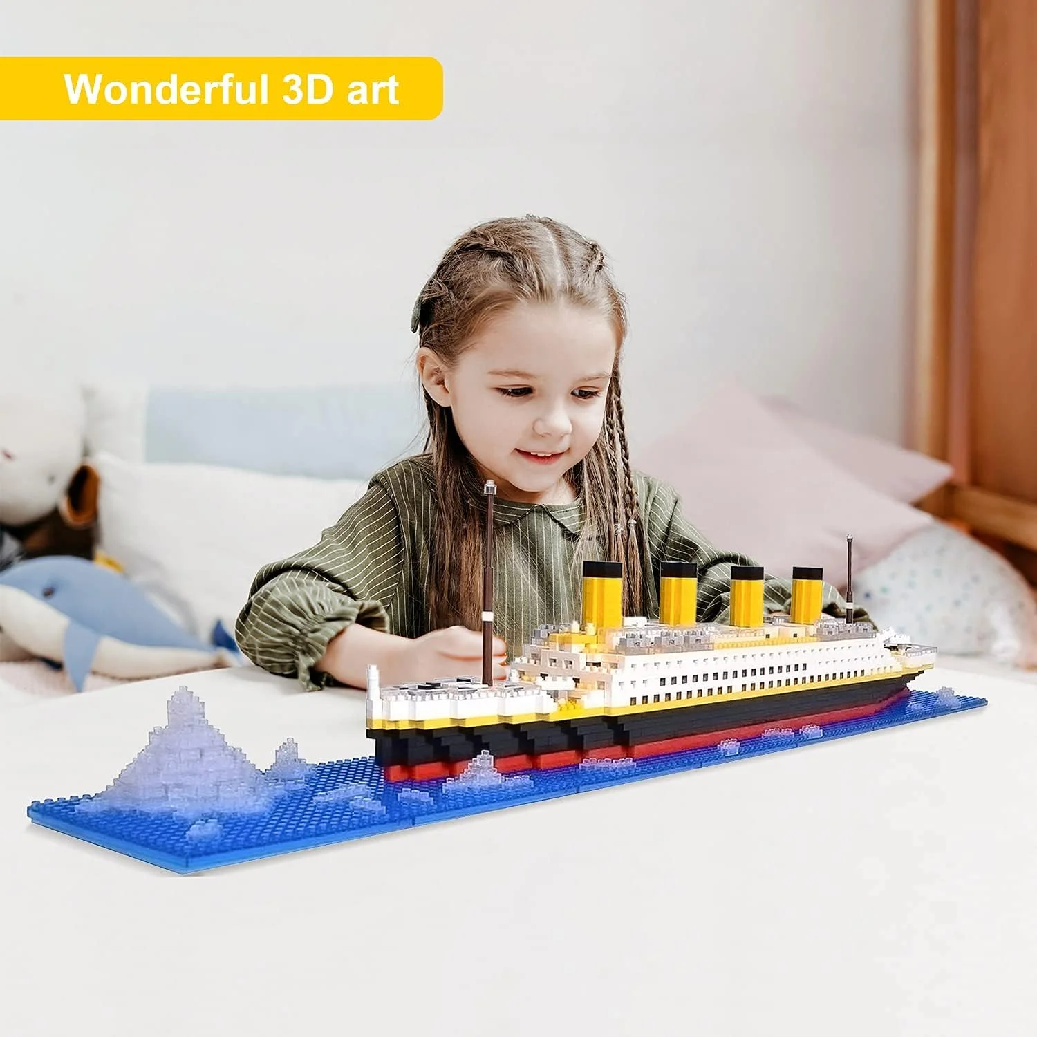 مجموعه ساخت مدل کشتی تایتانیک ELECDON با 1860 قطعه مینی بلوک، پازل سه بعدی اسباب بازی آموزشی DIY هدیه برای بزرگسالان و کودکان مجموعه ساخت مدل کشتی تایتانیک ELECDON با 1860 قطعه مینی بلوک، پازل سه بعدی اسباب بازی آموزشی DIY هدیه برای بزرگسالان و کودکان