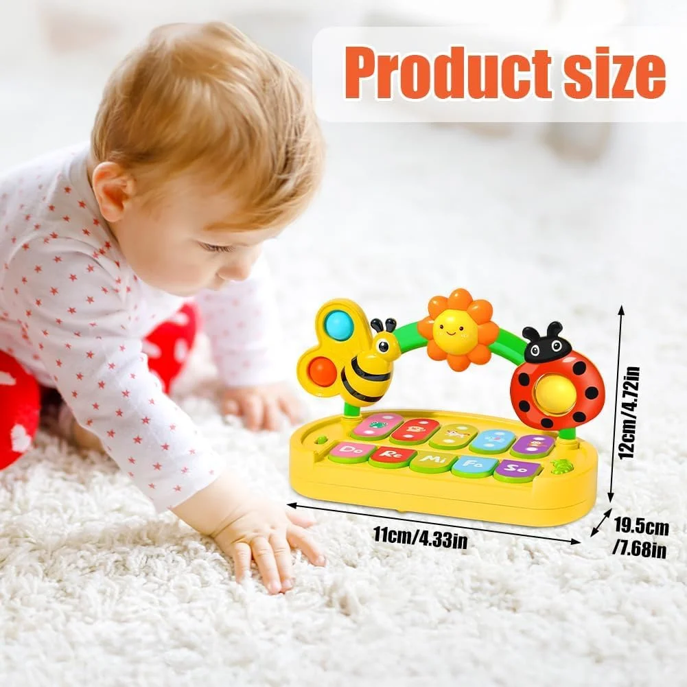 اسباب بازی کیبورد پیانوی کودک با نور و صدا - موزیکال آموزشی تعاملی برای کودکان نوپا، اسباب بازی توسعه حسی روشن شونده برای یادگیری اولیه، هدیه برای پسران و دختران (چند رنگ) اسباب بازی کیبورد پیانوی کودک با نور و صدا - موزیکال آموزشی تعاملی برای کودکان نوپا، اسباب بازی توسعه حسی روشن شونده برای یادگیری اولیه، هدیه برای پسران و دختران (چند رنگ)