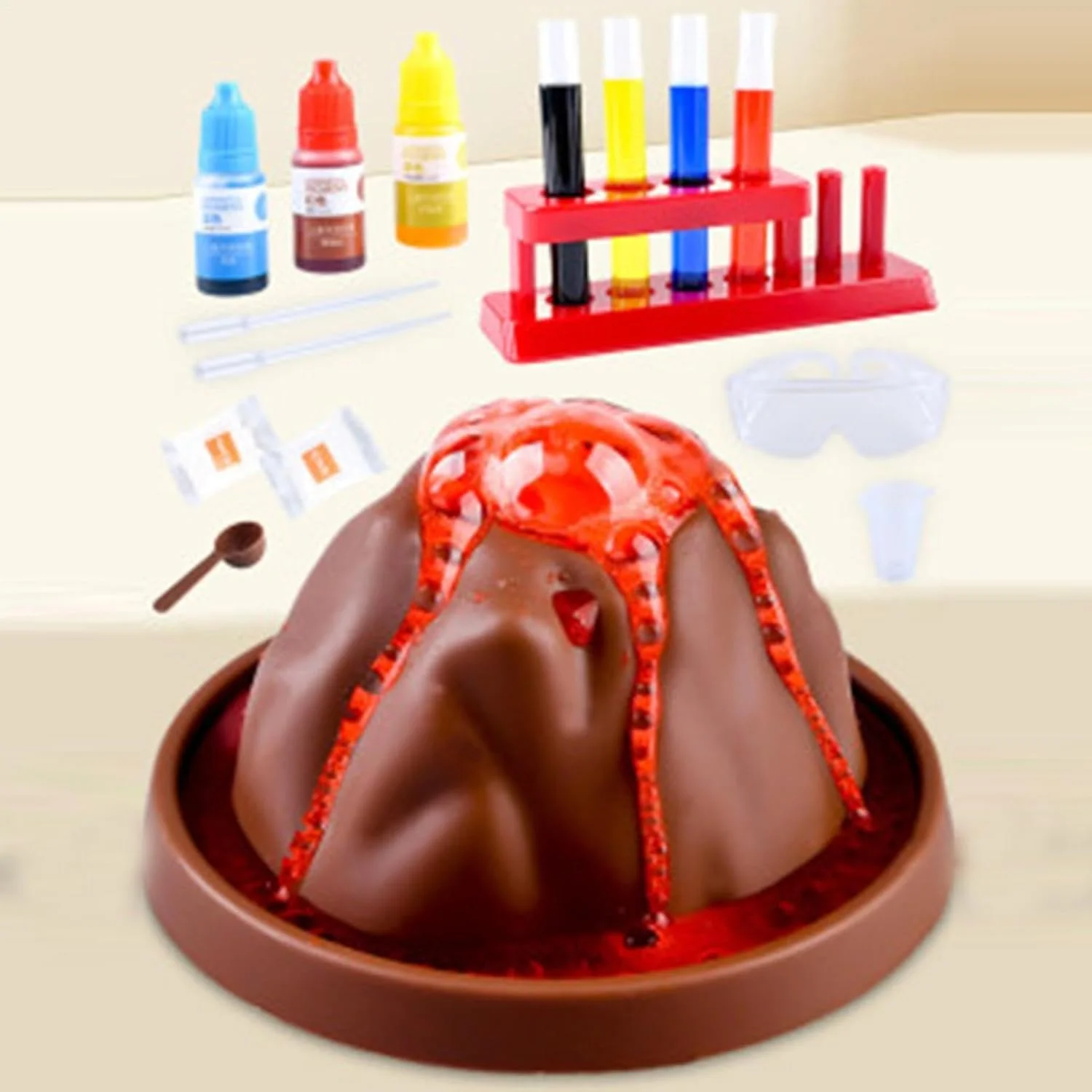 مجموعه علمی فوران آتشفشان، مجموعه آزمایش آموزشی برای کودکان، اسباب بازی سرگرم کننده برای تقویت مهارت های STEM و رشد حرکتی ظریف مجموعه علمی فوران آتشفشان، مجموعه آزمایش آموزشی برای کودکان، اسباب بازی سرگرم کننده برای تقویت مهارت های STEM و رشد حرکتی ظریف