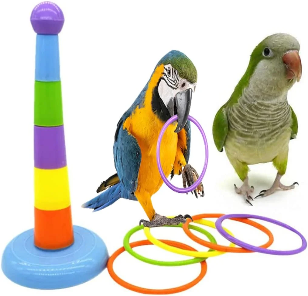 اسباب بازی های آموزشی طوطی ELECDON، حلقه های آموزشی هوش پرنده برای طوطی های کوچک و متوسط، عروس هلندی، کانور، مرغ عشق، فنچ، قناری، باجریگار - رنگ تصادفی
